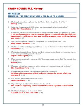 If the Gilded Age was a period where. . Crash course us history worksheets pdf